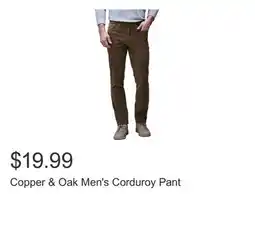 Costco Copper & Oak Men's Corduroy Pant offer