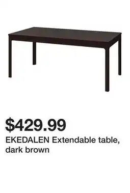 Ikea EKEDALEN Extendable table, dark brown offer