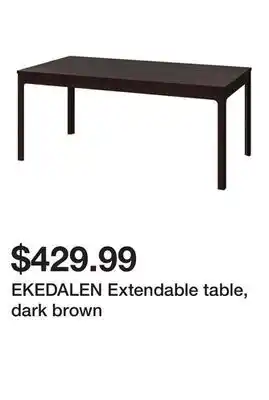 Ikea EKEDALEN Extendable table, dark brown offer