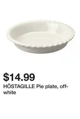 Ikea HÖSTAGILLE Pie plate, off-white offer