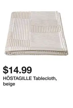 Ikea HÖSTAGILLE Tablecloth, beige offer