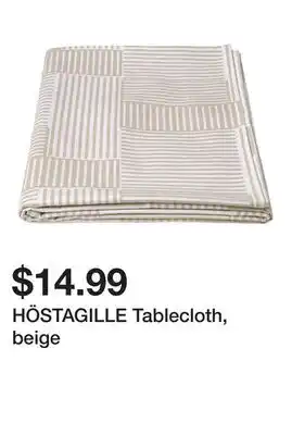 Ikea HÖSTAGILLE Tablecloth, beige offer