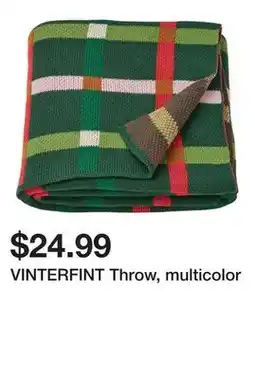 Ikea VINTERFINT Throw, multicolor offer