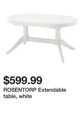 Ikea ROSENTORP Extendable table, white offer