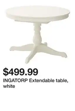 Ikea INGATORP Extendable table, white offer