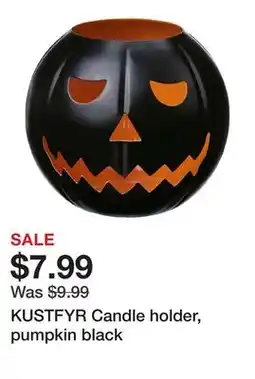 Ikea KUSTFYR Candle holder, pumpkin black offer