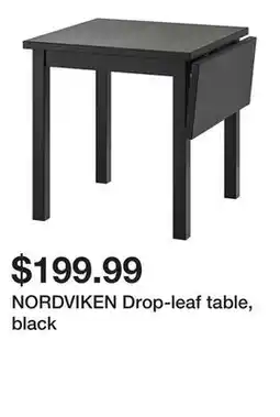 Ikea NORDVIKEN Drop-leaf table, black offer
