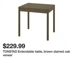 Ikea TONSTAD Extendable table, brown stained oak veneer offer