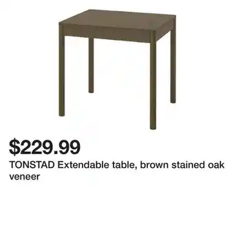 Ikea TONSTAD Extendable table, brown stained oak veneer offer
