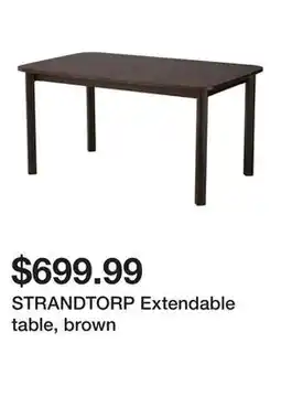 Ikea STRANDTORP Extendable table, brown offer