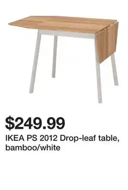 Ikea IKEA PS 2012 Drop-leaf table, bamboo/white offer