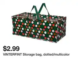 Ikea VINTERFINT Storage bag, dotted/multicolor offer
