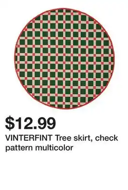 Ikea VINTERFINT Tree skirt, check pattern multicolor offer