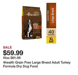 Tractor Supply Company 4health Grain Free Large Breed Adult Turkey Formula Dry Dog Food offer