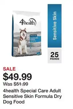 Tractor Supply Company 4health Special Care Adult Sensitive Skin Formula Dry Dog Food offer