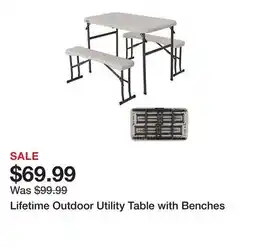 Tractor Supply Company Lifetime Outdoor Utility Table with Benches offer