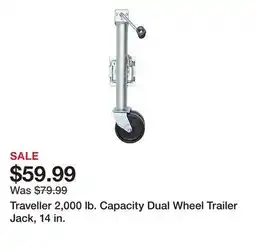 Tractor Supply Company Traveller 2,000 lb. Capacity Dual Wheel Trailer Jack, 14 in offer