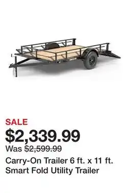 Tractor Supply Company Carry-On Trailer 6 ft. x 11 ft. Smart Fold Utility Trailer offer