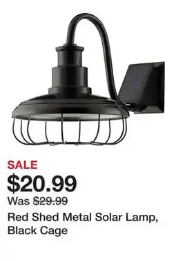 Tractor Supply Company Red Shed Metal Solar Lamp, Black Cage offer