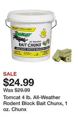 Tractor Supply Company Tomcat 4 lb. All-Weather Rodent Block Bait Chunx, 1 oz. Chunx offer