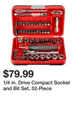 Harbor Freight Tools 1/4 in. Drive Compact Socket and Bit Set, 52-Piece offer