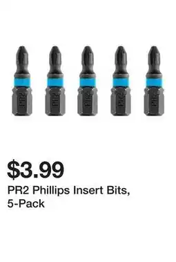 Harbor Freight Tools PR2 Phillips Insert Bits, 5-Pack offer