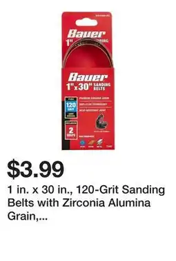 Harbor Freight Tools 1 in. x 30 in., 120-Grit Sanding Belts with Zirconia Alumina Grain, 2-Pack offer