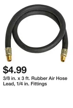 Harbor Freight Tools 3/8 in. x 3 ft. Rubber Air Hose Lead, 1/4 in. Fittings offer