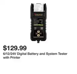 Harbor Freight Tools 6/12/24V Digital Battery and System Tester with Printer offer