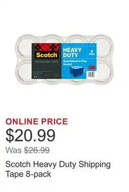 Costco Scotch Heavy Duty Shipping Tape 8-pack offer