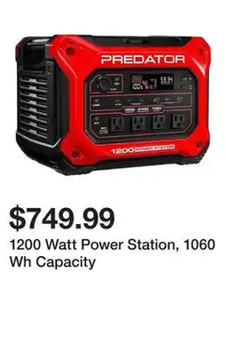 Harbor Freight Tools 1200 Watt Power Station, 1060 Wh Capacity offer