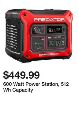 Harbor Freight Tools 600 Watt Power Station, 512 Wh Capacity offer