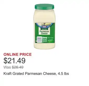 Costco Kraft Grated Parmesan Cheese, 4.5 lbs offer