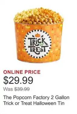 Costco The Popcorn Factory 2 Gallon Trick or Treat Halloween Tin offer