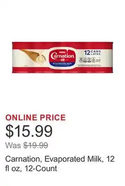 Costco Carnation, Evaporated Milk, 12 fl oz, 12-Count offer