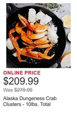 Costco Alaska Dungeness Crab Clusters - 10lbs. Total offer