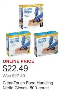 Costco Clear-Touch Food Handling Nitrile Gloves, 500-count offer
