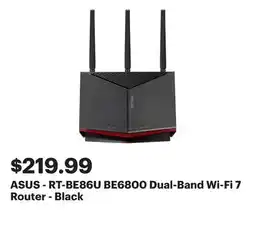 Best Buy ASUS - RT-BE86U BE6800 Dual-Band Wi-Fi 7 Router - Black offer