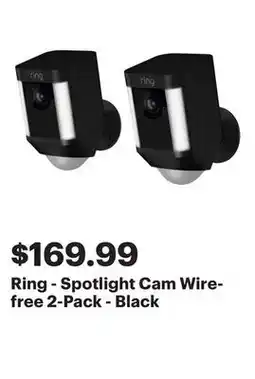 Best Buy Ring - Spotlight Cam Wire-free 2-Pack - Black offer