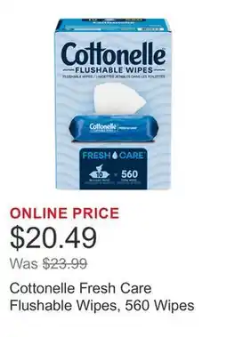 Costco Cottonelle Fresh Care Flushable Wipes, 560 Wipes offer
