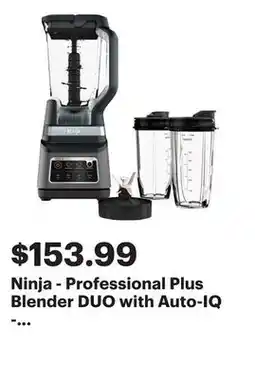 Best Buy Ninja - Professional Plus Blender DUO with Auto-IQ - Black/Stainless Steel offer