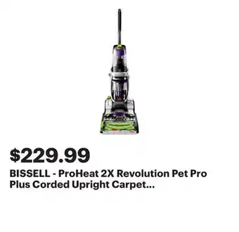 Best Buy BISSELL - ProHeat 2X Revolution Pet Pro Plus Corded Upright Carpet Deep Cleaner - silver/purple offer