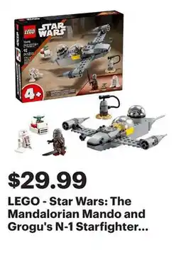 Best Buy LEGO - Star Wars: The Mandalorian Mando and Grogu's N-1 Starfighter Building Toy 75410 offer