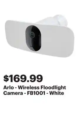 Best Buy Arlo - Wireless Floodlight Camera - FB1001 - White offer