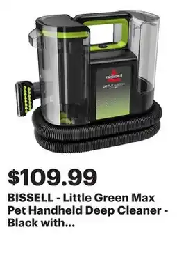 Best Buy BISSELL - Little Green Max Pet Handheld Deep Cleaner - Black with Cha Cha Lime Accents offer