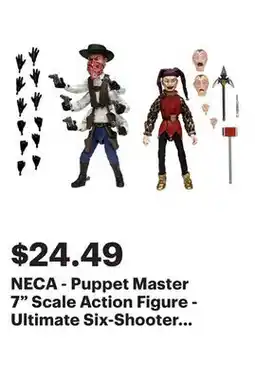 Best Buy NECA - Puppet Master 7 Scale Action Figure - Ultimate Six-Shooter & Jester offer