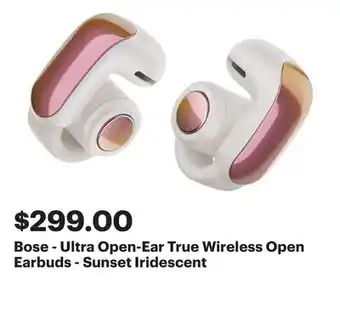 Best Buy Bose - Ultra Open-Ear True Wireless Open Earbuds - Sunset Iridescent offer