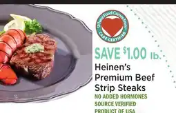 Heinen's Heinen's Premium Beef Strip Steaks offer