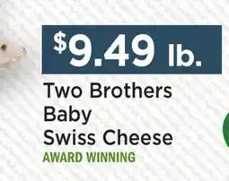 Heinen's Two Brothers Baby Swiss Cheese offer