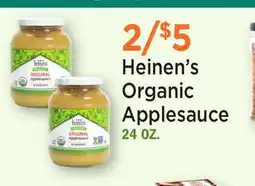 Heinen's Heinen's Organic Applesauce offer